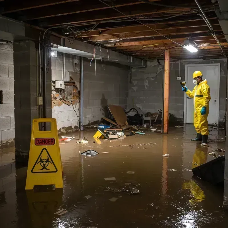 Flooded Basement Electrical Hazard in Cando, ND Property